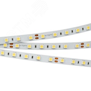 Лента RTW 2-5000NC 24V White6000 2x (5060, 300 LED, LUX) (Arlight, 14.4 Вт/м, IP65) (014963)
