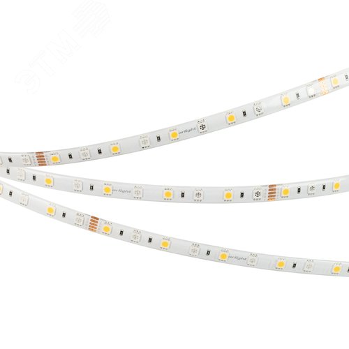 Лента светодиодная 14,4 Вт/м 24В IP65 RGBW 60LED/м RT/RTW-B60-10mm SMD 5060 5 м - фото 4
