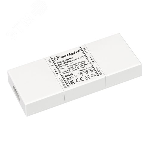 Блок питания ARV-SP-24012-FLAT-PFC (24V, 0.5A, 12W) ( IP20 Пластик, 5 лет) - Arlight