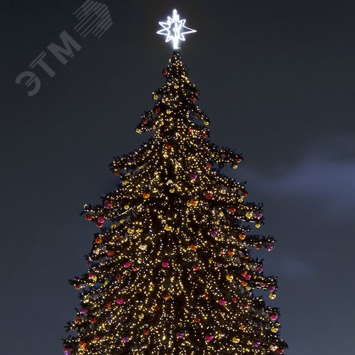 Гирлянда светодиодная декоративная ARD-STRING-CLASSIC-10000-BLACK-100LED-FLASH WARM 230V, 7W ARDCL, IP65 2