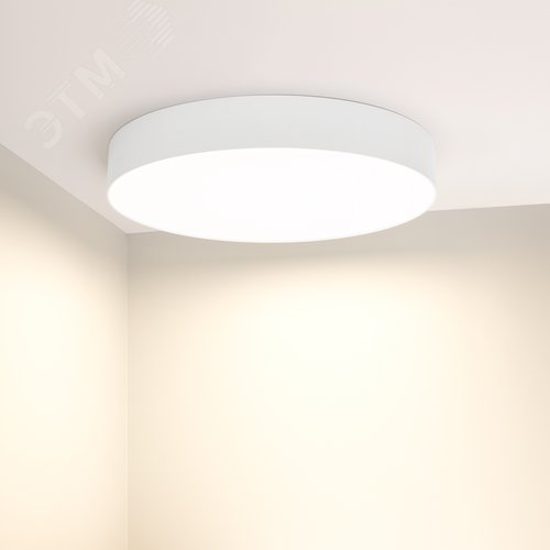 Светильник SP-RONDO-R400-40W Warm3000 (WH, 120 deg, 230V) (IP40 металл, 3 года) - фото 6