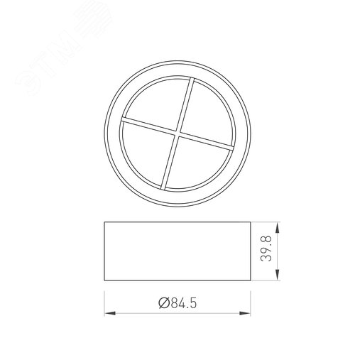 Заглушка для PDS-F с отверстием (ARL, Пластик) 11