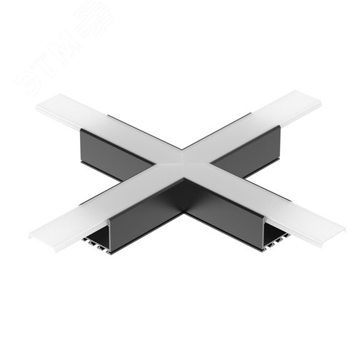 Крестовина PLS-LOCK-H25-Х90 BLACK (с экраном MAT-L) (ARL, Металл) - Arlight
