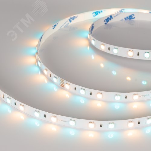 Лента светодиодная 14,4 Вт/м 24В IP20 RGBW 60LED/м RT/RTW-B60-10mm SMD 5060 5 м - фото 5