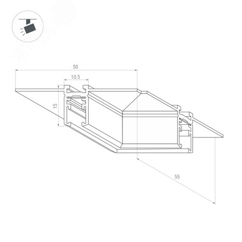 Заглушка для MIC черная глухая (ARL, Пластик) 9