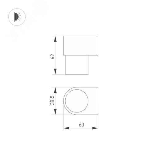 Экран SL-ROUND-D60-2000 OPAL (ARL, Пластик) 16