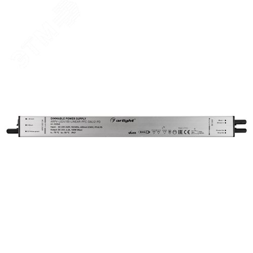 Блок питания ARPV-LG24100-LINEAR-PFC-DALI2-PD (24V, 4.2A, 100W) ( IP67 Металл, 5 лет) - фото 3