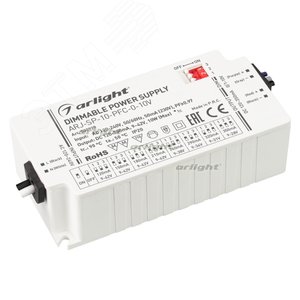 Блок питания ARJ-SP-10-PFC-0-10V (10W, 120-350mA) (Arlight, IP20 Пластик, 5 лет) | 030928 | Arlight - Arlight