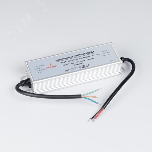 Блок питания ARPV-36250-A1 (36V, 6.95A, 250W) ( IP67 Металл, 3 года) - фото 2