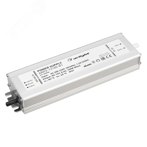Блок питания ARPV-12100-B1 (12V, 8,3A, 100W) ( IP67 Металл, 3 года) - Arlight