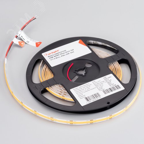Лента светодиодная 11,5 Вт/м 24В IP65 3000K 544LED/м COB-X544-8-12mm CSP 5 м - фото 2