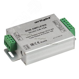 RGB-усилитель LN-12A (12-24V, 144-288W) (ARL, IP20 Металл, 1 год) (016919) - Arlight