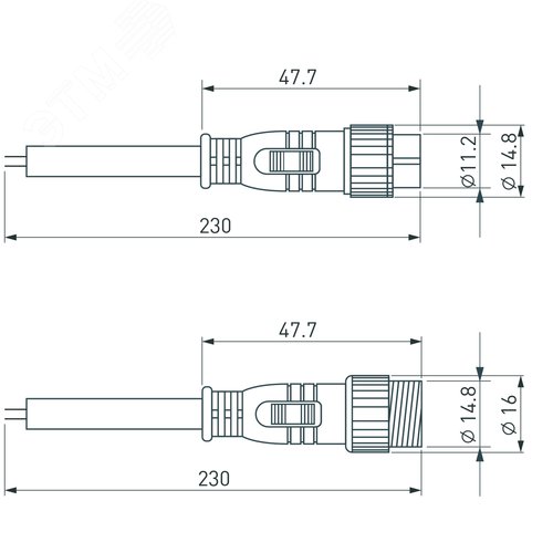Коннектор питания ARL-LINE-2pin (24V) (Закрытый) - фото 2
