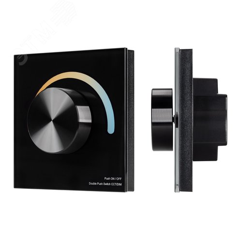 Панель SMART-P20-MIX-G-IN Black 12-24V, 4x3A, Rotary, 2.4G IP20 пластик, 5 лет - Arlight