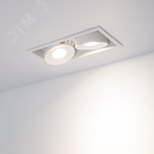 Светильник CL-SIMPLE-S148x80-2x9W Day4000 (WH, 45 deg) (ARL, IP20 Металл, 3 года) - фото 2