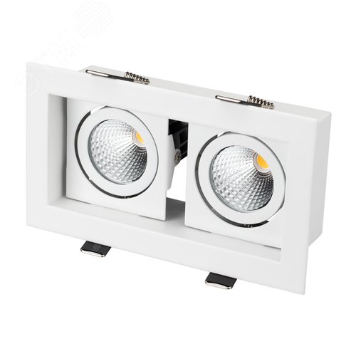 Светильник CL-KARDAN-S180x102-2x9W Warm (WH, 38 deg) (ARL, IP20 Металл, 3 года) - Arlight