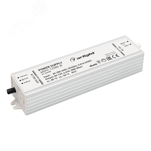 Блок питания ARPV-12080-B (12V, 6.7A, 80W) (ARL, IP67 Металл, 3 года) - Arlight