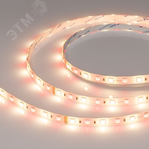 Лента светодиодная 14,4 Вт/м 24В IP65 RGBW 60LED/м RT/RTW-B60-10mm SMD 5060 5 м - Arlight