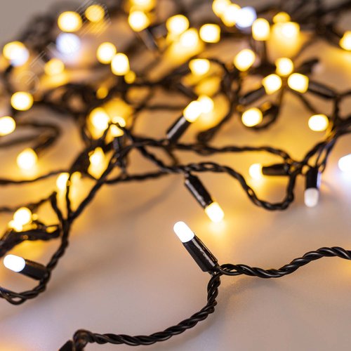 Гирлянда светодиодная декоративная ARD-STRING-CLASSIC-10000-BLACK-100LED-MILK-FLASH Warm 230V, 7W ARDCL, IP65 - Arlight