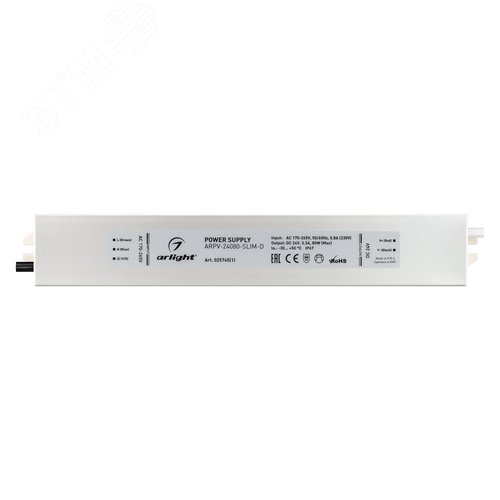 Блок питания ARPV-24080-SLIM-D (24V, 3.3A, 80W) (ARL, IP67 Металл, 3 года) (025745(1)) - фото 4