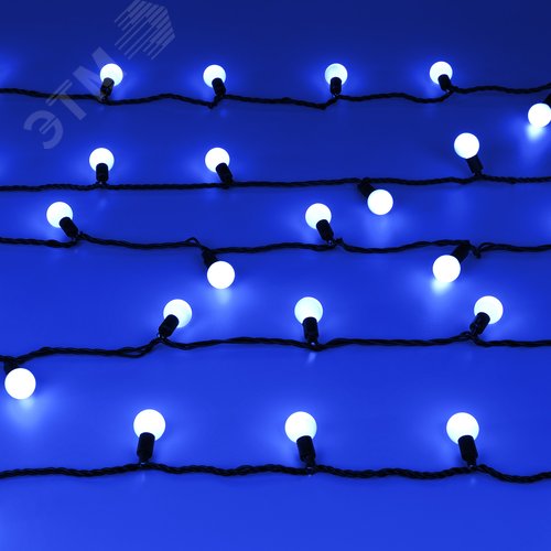 Гирлянда светодиодная декоративная ARD-BALL-CLASSIC-D23-10000-BLACK-80LED BLUE 230V, 3.5W ARDCL, IP65 2