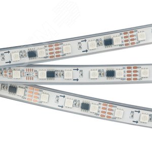Лента SPI-5000PGS-5060-60 12V Cx3 RGB-Auto (12mm, 13.2W/m, IP67) (Arlight, Закрытый, IP67) (029445) - Arlight