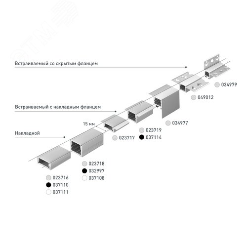 Профиль SL-SLIM-H13M-2000 BLACK (Алюминий) - фото 2