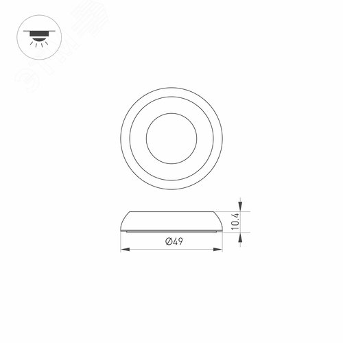 Накладка ART-DECK-CAP-DOME-R50 (SL, STEEL) (металл) - фото 2