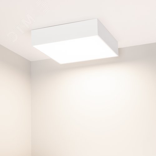 Светильник SP-QUADRO-S250x250-25W Day4000 (WH, 120 deg, 230V) (, IP40 Металл, 3 года) - фото 6