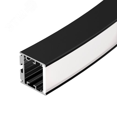 Профиль SL-ARC-3535-D1500-W90 BLACK (1180мм, дуга 1 из 4) (ARL, Алюминий) - Arlight