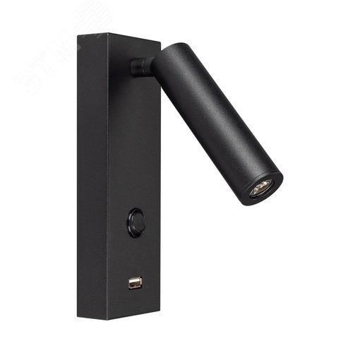 Светильник SP-BED-CHARGE-S60x125-3W Warm3000 (BK, 20 deg, 230V) (ARL, IP20 Металл, 3 года) - Arlight