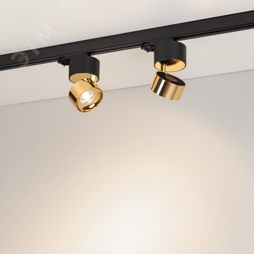 Светильник светодиодный трековый SP-PLURIO-TRACK-4TR-R77-9W Day4000 (BK-BRS, 36 deg, 230V) (ARL, IP20 Металл, 3 года) - фото 2