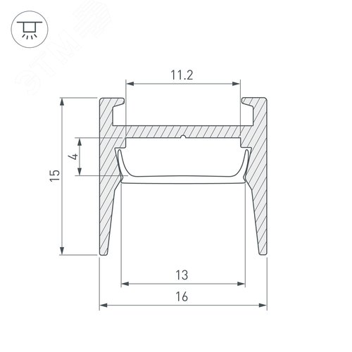 Профиль MIC-H-COMFY-2000 ANOD BLACK (ARL, Алюминий) 3