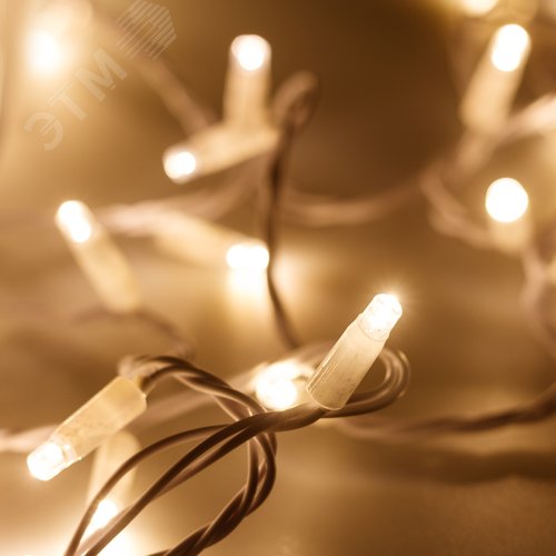 Гирлянда светодиодная декоративная ARD-STRING-CLASSIC-10000-WHITE-100LED-STD WARM 230V, 7W ARDCL, IP65 5