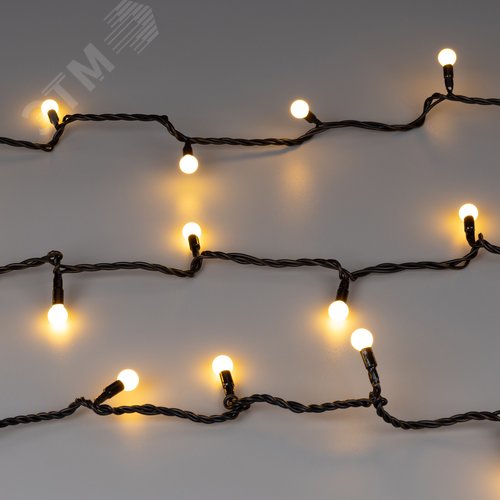 Гирлянда светодиодная ARD-BALL-CLASSIC-D13-5000-BLACK-50LED WARM 230V, 3.5W Ardecoled, IP65 5