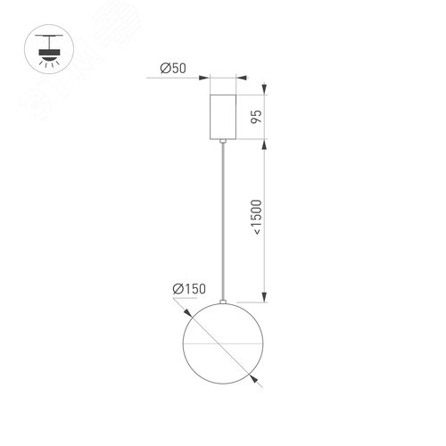 Светильник SP-EMISFERO-R150-11W Warm3000 (WH, 170 deg, 230V) (Arlight, IP20 Металл, 3 года) (035948) - фото 2