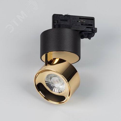 Светильник светодиодный трековый SP-PLURIO-TRACK-4TR-R77-9W Day4000 (BK-BRS, 36 deg, 230V) (ARL, IP20 Металл, 3 года) - фото 4