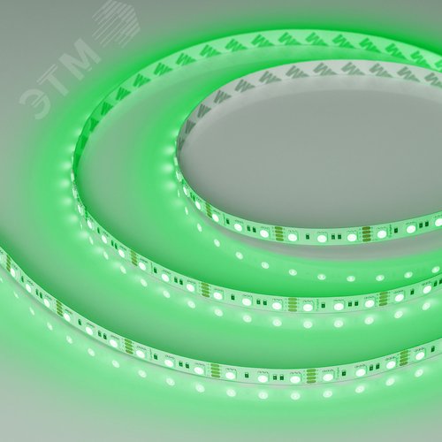 Лента светодиодная 15 Вт/м 12В IP20 RGB 72LED/м RT-B72-10mm SMD 5060 5 м - фото 2