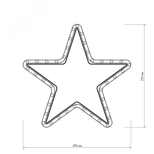 Фигура ARD-STAR-M1-295x275-36LED Warm 230V, 2.5W Ardecoled, IP65 - фото 3