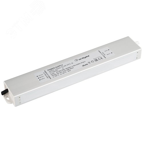 Блок питания ARPV-24060-SLIM-PFC-B (24V, 2.5A, 60W) (ARL, IP67 Металл, 3 года) - Arlight