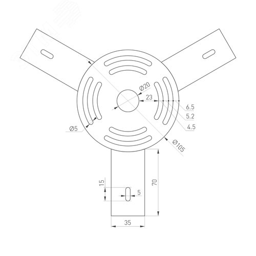 Светильник SP-RONDO-R250-30W Warm3000 (WH, 120 deg, 230V) (IP40 металл, 3 года) - фото 2