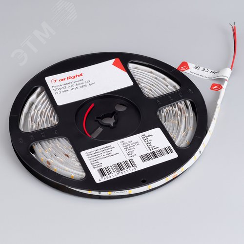 Лента светодиодная 7,2 Вт/м 24В IP65 4000K 60LED/м RT/RTW-A60-8mm SMD 2835 5 м - фото 2