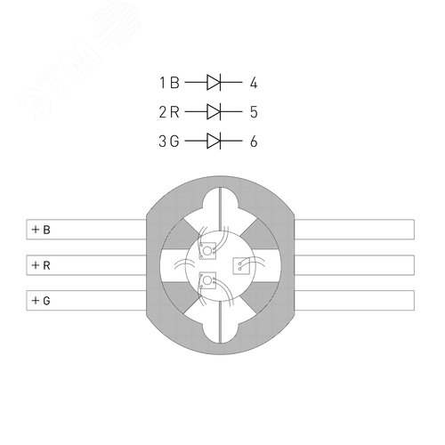 Светодиод мощный ARPL-9W-EPL45-RGB 700mA Emitter 2