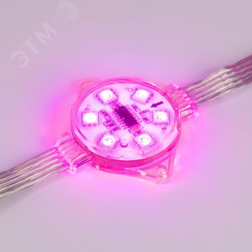 Модуль управляемый VISOR-DMX-5060-6-24V RGB 120deg (D40x12мм, 1.5W, IP68) (-) - фото 5