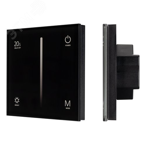 Панель SMART-P36-DIM-IN Black (230V, 1.5A, TRIAC, Sens, 2.4G) (ARL, IP20 Пластик, 5 лет) - Arlight