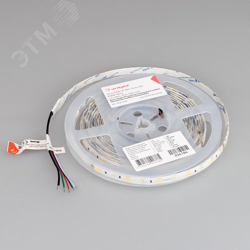 Лента светодиодная 14,4 Вт/м 24В IP65 RGBW 60LED/м RT/RTW-B60-10mm SMD 5060 5 м - фото 3
