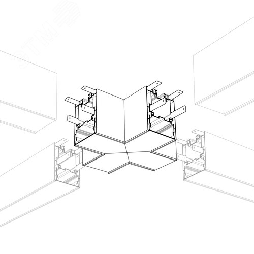 Угол S2-LINE-5470-X90 крестовой (ARL, Металл) 2