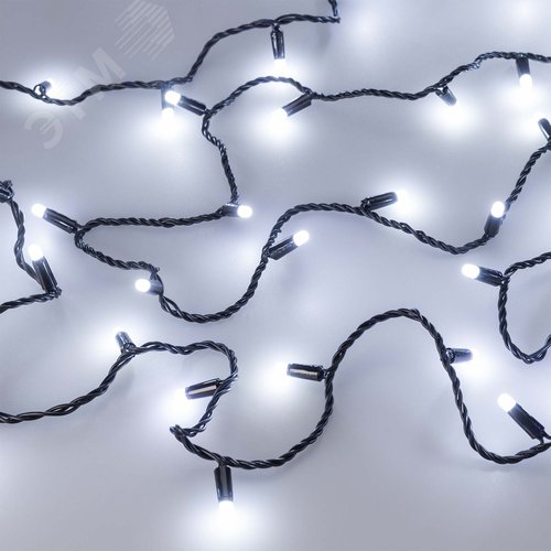 Гирлянда светодиодная декоративная ARD-STRING-CLASSIC-1000-BLACK-100LED-MILK-PULSE White 230V, 7W ARDCL, IP65 - Arlight