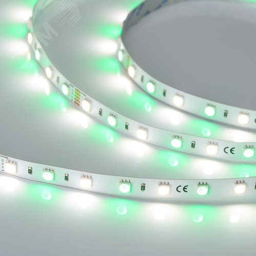 Лента светодиодная 14,4 Вт/м 24В IP20 RGBW 60LED/м RT/RTW-B60-10mm SMD 5060 5 м - фото 6
