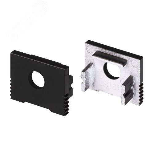 Заглушка SL-SLIM-H13M BLACK с отверстием (Пластик) - Arlight